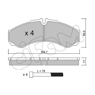 Bilde av Bremseklosser sett CIFAM 822 212 3