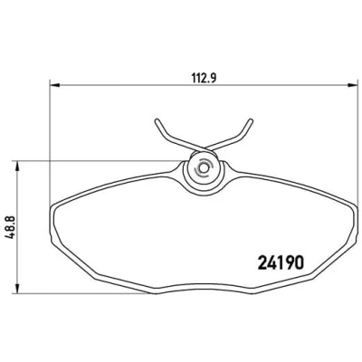 Bilde av BREMBO P 36 015 Bremseklosser ekskl. slitasjevarselkontakt uten tilbehør JAGUAR: S Type