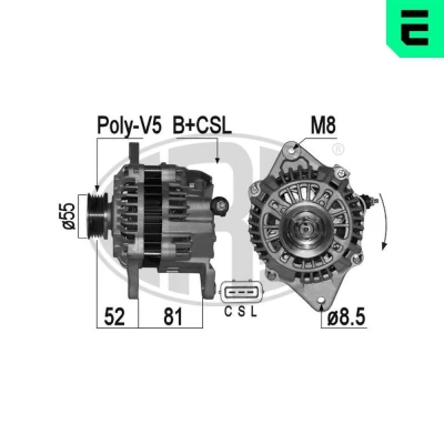 Bilde av ERA 209355A Dynamo 14V 90A SUBARU: Impreza I Stasjonsvogn, II Sedan