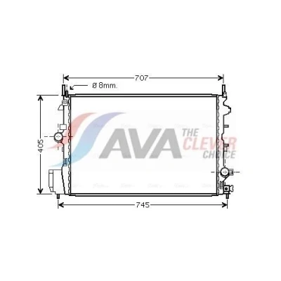 Bilde av PRASCO OLA2396 Radiator Aluminium 650 416 34 Kjøleribber satt sammen mekanisk OPEL: Vectra C Caravan, SAAB: 9 3 Stasjonsvogn