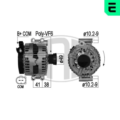 Bilde av ERA 209038A Dynamo 14V 180A BMW: 5 Touring, Sedan, X5