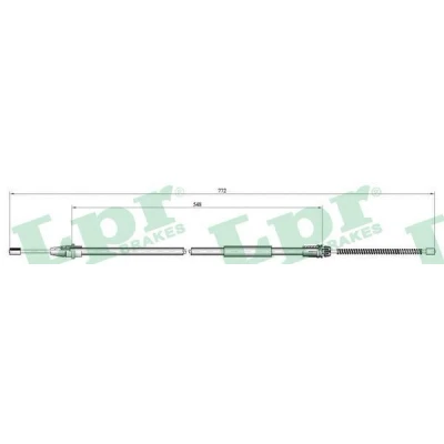 Bilde av LPR C0639B Bremsekabel 750/547 Trommelbrems PEUGEOT: 406 Stasjonsvogn, Sedan