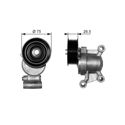 Bilde av GATES FleetRunner Micro V Kit T38357 Strammerull med riller