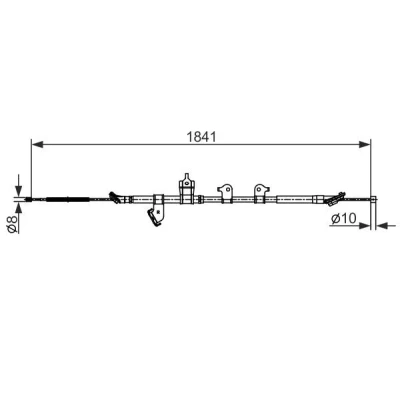 Bilde av BOSCH 1 987 482 568 Bremsekabel 1841 TOYOTA: RAV4 III SUV
