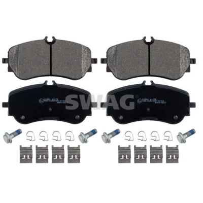 Bilde av SWAG 33 10 2612 Bremseklosser bakaksel klargjort for slitasjeindikator med festemateriell VOLKSWAGEN: Amarok Pick up, Crafter Van
