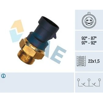 Bilde av Temperaturbryter, radiator ventilator, alfa romeo,citroën,fiat,lancia,peugeot, 004210 2167, 009849 1559, 09849 1264.33, 46477717,