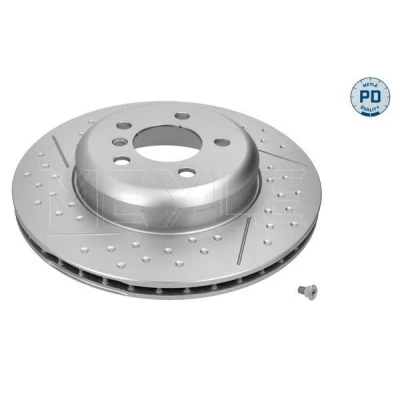 Bilde av MEYLE 315 523 0061/PD Bremseskiver bakaksel 345 24 5 120 ventilert, nedsenket, med sliss Sink lamell belagt skruer BMW: 3 Sedan, 4 Coupé