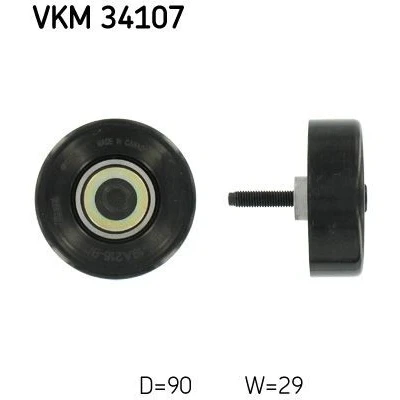 Bilde av SKF VKM 34107 Styrerulle med festemateriell FORD: Transit Connect Mk1 Van, Focus Hatchback