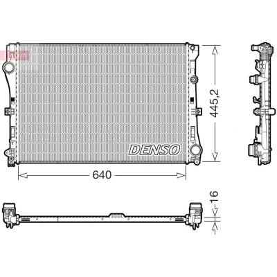 Bilde av DENSO DRM17118 Radiator 640mm 445mm 16mm