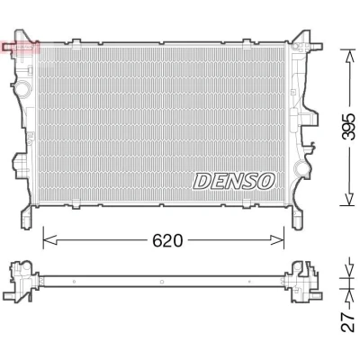 Bilde av DENSO DRM09045 Radiator 620 395 27