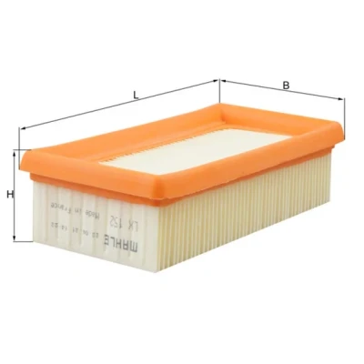 Bilde av MAHLE ORIGINAL LX 152 Luftfilter 46,9 90 176,0, 176,0 Filterinnsats FIAT: Panda I Hatchback