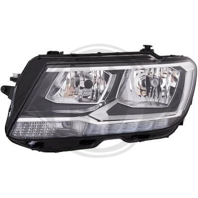 Bilde av DIEDERICHS 2256983 Frontlykter venstre H7/H7, LED Halogen for høyrekjøring med motor høydejustering hovedlys