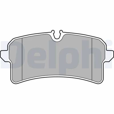 Bilde av DELPHI LP2706 Bremseklosser inkl. slitasjevarselkontakt med antihyle blikk tilbehør AUDI: A6 C7 Avant, A7 Sportback, Sedan, PORSCHE: Macan