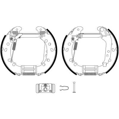 Bilde av TEXTAR Shoe Kit Pro 84075000 bremsesett, trommebremse med hjulsylinder brems, justering TOYOTA: Yaris II Hatchback