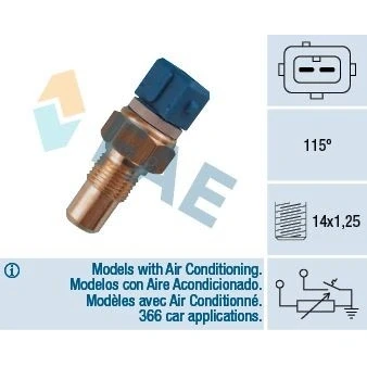 Bilde av Kjølevæsketemperatursensor, citroën,fiat,peugeot,rover, 009115064, 0242.68, 0242.85, 09115064, 1238236, 2720500QAK, 4414513, 4415547, 46