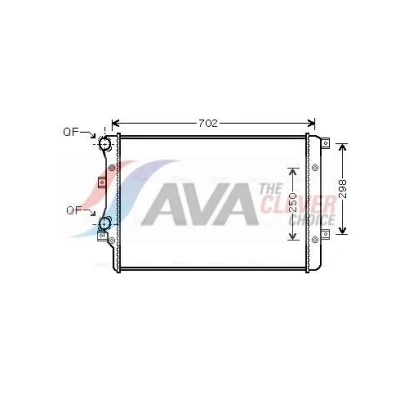 Bilde av PRASCO VNA2206 Radiator Aluminium 650 414 24 med hurtigkoplinger Kjøleribber satt sammen mekanisk VOLKSWAGEN: Touran I, Passat B6 Variant, Caddy 3