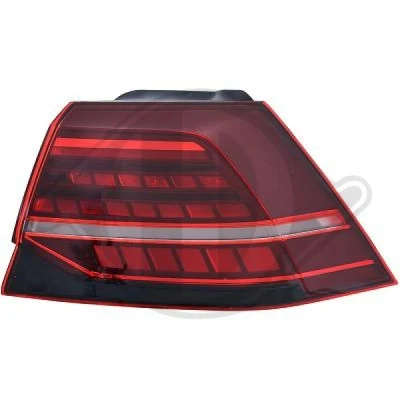 Bilde av DIEDERICHS 2217190 Baklykter høyre ytre del LED tonet med pæreholder VOLKSWAGEN: Golf 7