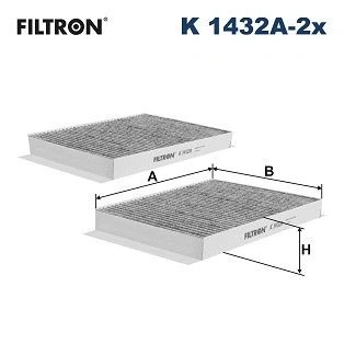 Bilde av FILTRON K 1432A 2x Kupéfilter Karbonfilter 258 183 30 MERCEDES BENZ: S Klasse Sedan