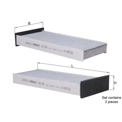 Bilde av MAHLE ORIGINAL LAK 296/S Kupéfilter Karbonfilter 228,0 105 37,0 MITSUBISHI: L200 / Triton IV Pick up, III Space Star