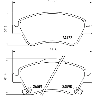 Bilde av HELLA 8DB 355 013 561 Bremseklosser med akustisk slitasjevarsel tilbehør TOYOTA: Auris Hatchback, Corolla X Sedan