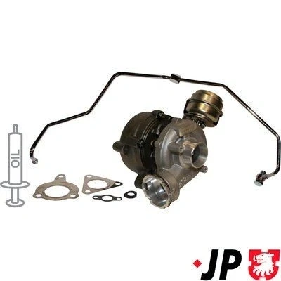 Bilde av JP GROUP 1117801010 Turbolader Eksosturbolader inkl. tetningssett, med oljetilløpsledning AUDI: A4 B6 Avant, B7 A6 C6 Avant