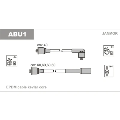 Bilde av JANMOR ABU1 Pluggledninger AUDI: 80 B3, 100 C4 Sedan