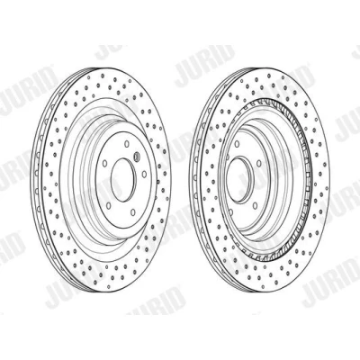 Bilde av JURID 563017JC Bremseskiver 345 22 5 112 ventilert belagt uten tilbehør MERCEDES BENZ: GL, ML Klasse