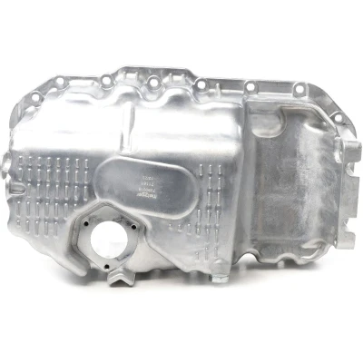 Bilde av METZGER 7990018 Bunnpanne med oljeplugg hull for oljenivåmåler, uten oljekartetning presstøpt aluminium VOLKSWAGEN: Golf 5, Passat B6 Variant