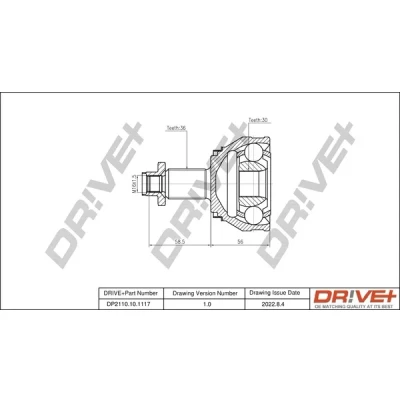 Bilde av Dr!ve+ DP2110.10.1117 Drivknute AUDI: A2, VOLKSWAGEN: Polo IV Hatchback, SKODA: Fabia 1 Combi