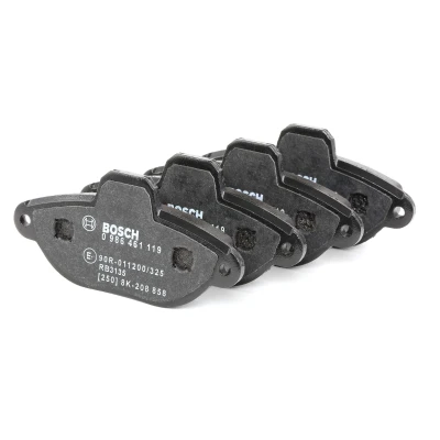 Bilde av BOSCH 0 986 461 119 Bremseklosser Low Metallic med antihyle blikk, montageanvisning FIAT: Punto I Cabrio, Panda II Hatchback, Hatchback