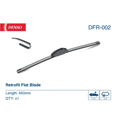 Bilde av Vindusvisker Denso Flat DFR 002 Rammeløs TOYOTA: Corolla IX Hatchback, Station Wagon, Avensis I Stasjonsvogn, NISSAN: Leaf I, MICRA 3