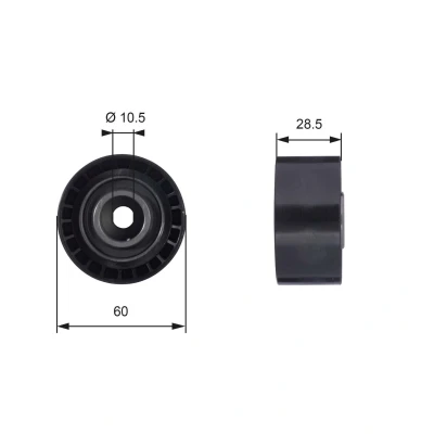 Bilde av GATES T42036 Styrerulle kilerem tannrem 60 G Force Redline CVT Belt FORD: ESCORT 7