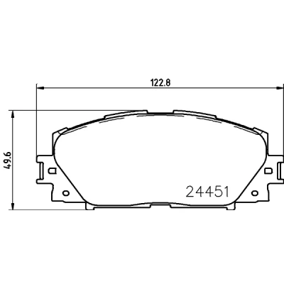Bilde av HELLA 8DB 355 014 311 Bremseklosser ikke klargjort for slitasjeindikator TOYOTA: Prius III Hatchback, IV Liftback, PHV Hatchback