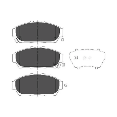 Bilde av KAVO PARTS KBP 2030 Bremseklosser med akustisk slitasjevarsel HONDA: Integra II Coupé