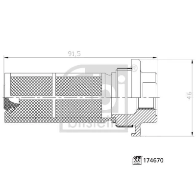 Bilde av FEBI BILSTEIN 174670 Drivstoffilter Trådfilter
