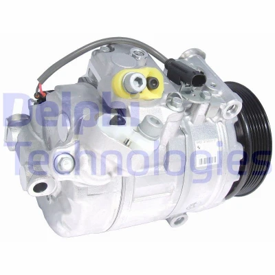 Bilde av DELPHI TSP0159958 Kompressor Denso 7SEU17C PAG 46 med kompressorlje BMW: 6 Coupé, 5 Sedan