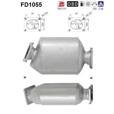 Bilde av AS FD1055 Partikkelfilter Cordierit BMW: 5 Touring, X3, Sedan