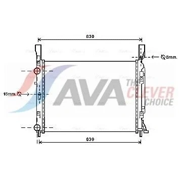 Bilde av PRASCO RTA2469 Radiator Aluminium 560 415 23 Kjøleribber satt sammen mekanisk