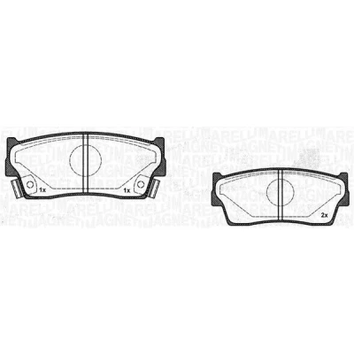 Bilde av MAGNETI MARELLI 363916060799 Bremseklosser med akustisk slitasjevarsel HONDA: CR V 3, 4