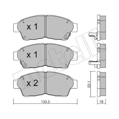 Bilde av Bremseklosser sett, Framaksel, toyota, 04465 05010, 12540, 12593, 33040, 33050, 42010, 42011,