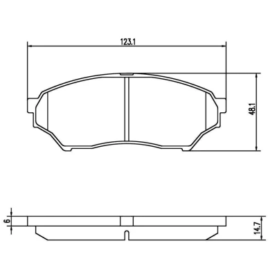 Bilde av MAPCO 6850 Bremseklosser framaksel MITSUBISHI: Pajero Sport 1 SUV