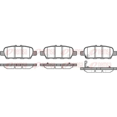 Bilde av REMSA 0876.31 Bremseklosser bakaksel med akustisk slitasjevarsel NISSAN: Leaf I, Qashqai / Qashqai+2 X Trail, SUZUKI: Grand Vitara 2 SUV