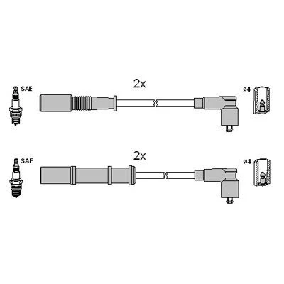 Bilde av HITACHI 134972 Pluggledninger FIAT: Grande Punto Hatchback