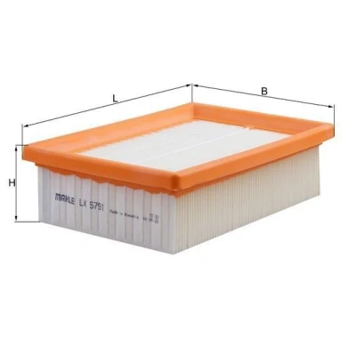 Bilde av MAHLE ORIGINAL LX 5791 Luftfilter 57,3mm 139mm 204mm Filterinnsats