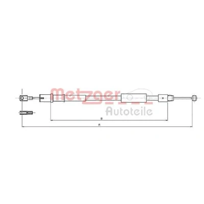 Bilde av METZGER 10.9836 Bremsekabel høyre bak 1152/903 COFLE MERCEDES BENZ: Vito Minibuss, Mixto
