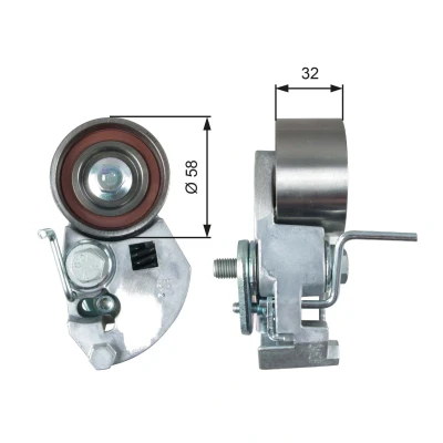 Bilde av GATES FleetRunner Micro V Stretch Fit T43133 Strammerull, tannrem HYUNDAI: Tucson, SANTA FE 2