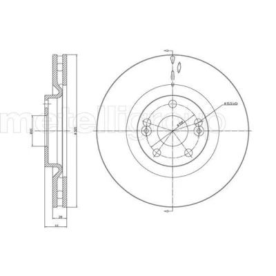 Bilde av METELLI 23 0678 Bremseskiver 305,0 28,0 5 61,0 ventilert RENAULT: ESPACE 3