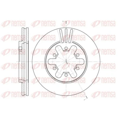 Bilde av REMSA 6450.10 Bremseskiver framaksel 260, 260 26 6 ventilert NISSAN: Pick Up, NP300 up