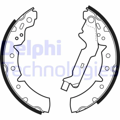 Bilde av DELPHI LS1883 Bremsesko 200 37 TOYOTA: Corolla VIII Liftback, Carina E Sedan, Sedan