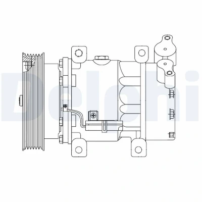 Bilde av DELPHI CS20523 Kompressor 6V12 PAG 46 med kompressorlje NISSAN: Qashqai / Qashqai+2 I, Note RENAULT: Kangoo I